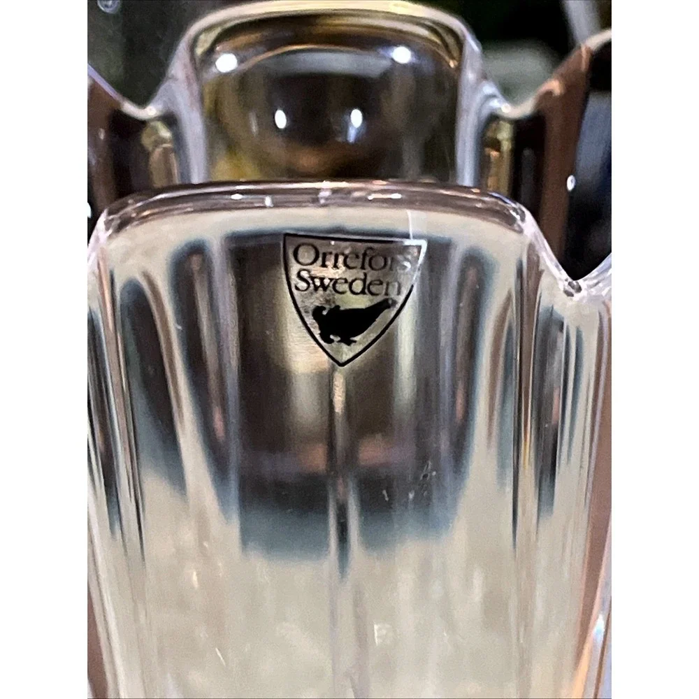 Vintage Orrefors Crystal Tulip Vase 6.5 Inch~Beautiful!